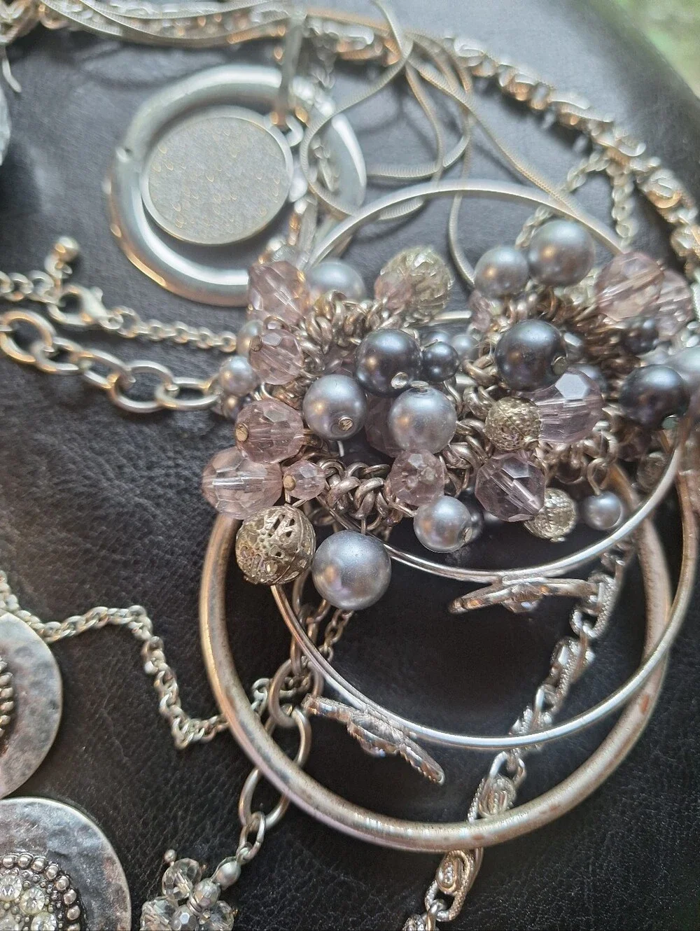 Silver Toned Fashion Jewelry Bundle Glitter Princess Photo Shoot Met GALA READY